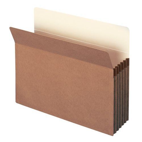 Smead File Pocket, Straight-Cut Tab, 5-1/4&#034; Expansion, Letter Size, Redrope, 10