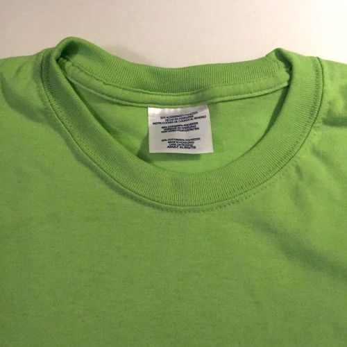XL TShirt Safety Neon Green Men New Cotton Work Long Sleeve Cotton Blend Uniform