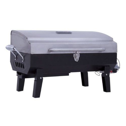 Char-Broil Stainless Steel Portable Gas Grill Black 24.75&#034; W x 14.7&#034; D x 14&#034; H