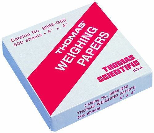 Thomas 20605630 Weigh Paper, 4&#034; Length x 4&#034; Width (Box of 500)
