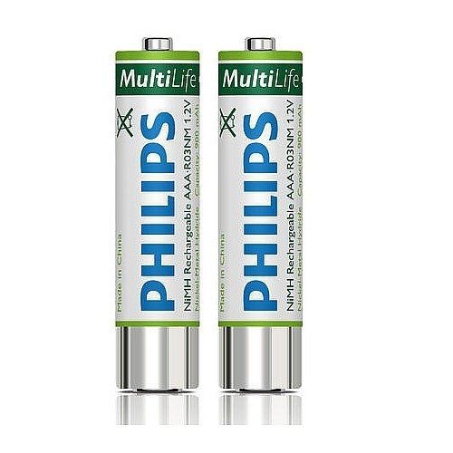 Philips 2 x AAA Rechargeable Batteries 9154
