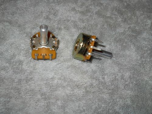 28) NEW Panel or PCB Mount Single Turn Potentiometers, 5k Ohms, 1W, 1/4&#034; Shaft