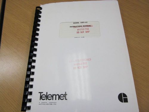 Telechrome  3501-A1 Multiburst Generator Instruction Manual w/ Schematics 46384