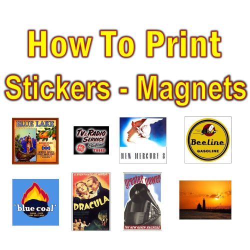 Sticker and magnets business - decals - how to print instructional dvd for sale