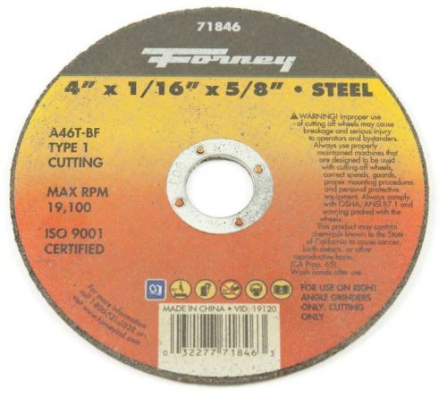 10-pack cut-off wheel 4 in. x 1/16 in. x 5/8 in. cutting abrasion metal type 1 for sale
