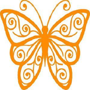 30 Custom Beautiful Orange Butterfly Personalized Address Labels