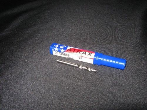 Atrax 09735689 screw machine carbide spiral 2 flute drill bit 0.2950 no. 18 for sale