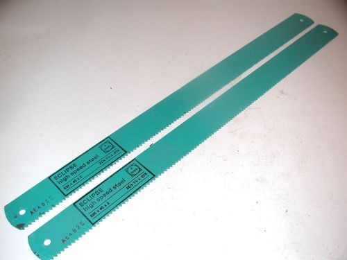 2 NOS Eclipse UK HSS Steel 6TPI  20&#034; x 1-1/2&#034; x .075&#034; POWER HACKSAW BLADE AE482E