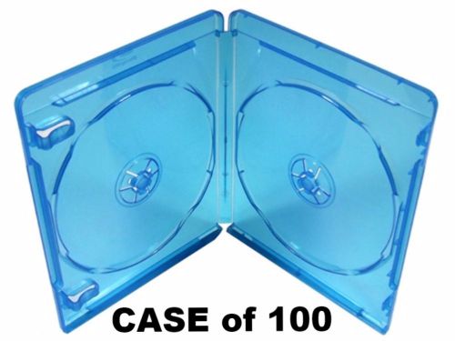 100 NEW 2X DOUBLE Blu-Ray Case (100 PCS) BLU RAY BluRay w/LOGO