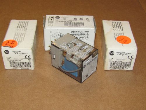 Lot of 3 allen bradley relay 700-hax2z24 d 24vdc new for sale
