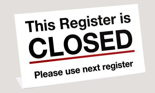 Plastic Register Closed &#034;L&#034; Sign, 3 pack, Free Shipping