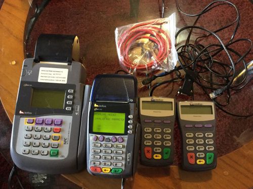 VERIFONE LOT Of 4 Omni 3200 3750 credit card 1000SE Pin Pad Office Machines