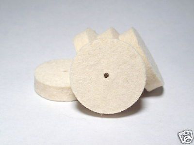 5 Soft Felt Polishing Wheels Buffs Dremel Rotary jewelry Dental Lab 1&#034; x 1/4&#034;