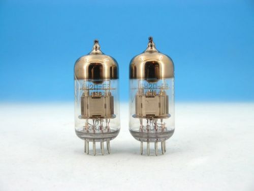 2x Electrically MATCHED 6N2P-EV 6Н2П-ЕВ 90s PAIR TUBES TESTED / ~ ECC83 12AX7