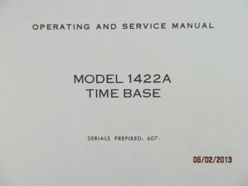 Agilent/HP 1422A Time base operating and service manual w/schematics 607-
