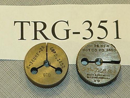 Thread Ring Gage Set 8-36 NF GO &amp; NOGO TRG-351