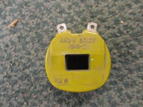 Cutler-Hammer Magnetic Coil 1318-3 440V 60Hz Missing Terminal Screws Used