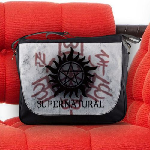 Supernatural Winchester Anti Possession Symbol Messenger Sling Notebook Bag