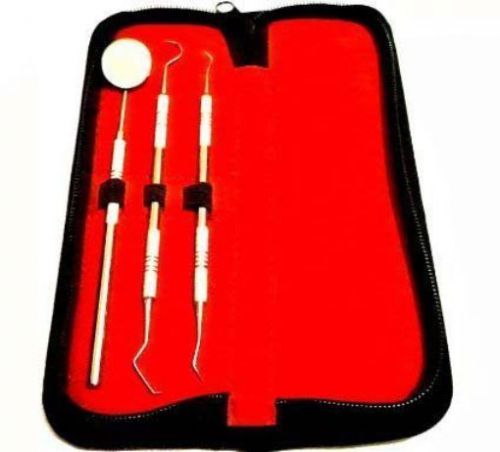 Dental Tarter Scraper and Remover Set Stainless Steel+ Free Pouch