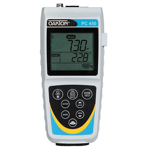Oakton WD-35630-34 PC 450 pH/mV/Con/TDS/PSU/Temp. Meter Only with NIST