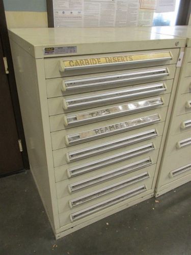 Stanley vidmar 10 drawer machinist tooling storage cabinet box for sale