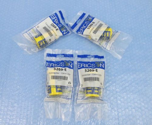 ERICSON Lot of 4  NEW 5269-E  NM5-15 15A 125V Commercial Grade Connector Female
