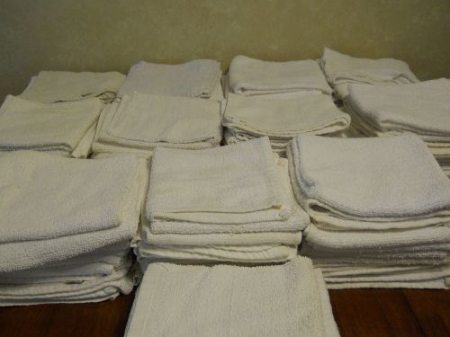Lot 115 Terry Cloth Cleaning Rags Shop Bar Towels White Wipes Disinfected Washed