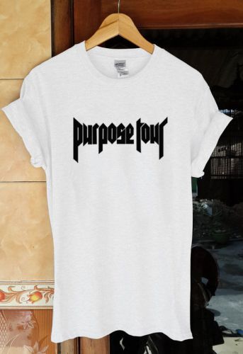 Purpose Tour merch T shirt gildan white justin bieber what do you mean