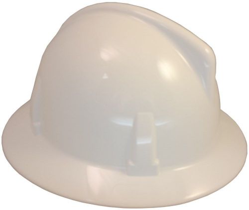 MSA Topgard Protective Full Brim Hats With Fas-Trac Suspension - White