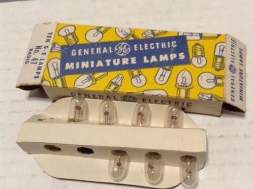 General Electric 47 6.3 Volts Miniature Lamps set of 8 Original Pck