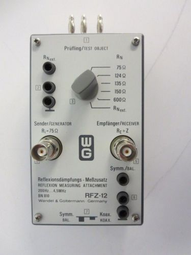 Wandel &amp; Goltermann RFZ-12 WG 200Hz-4.5MHz Return Loss Bridge