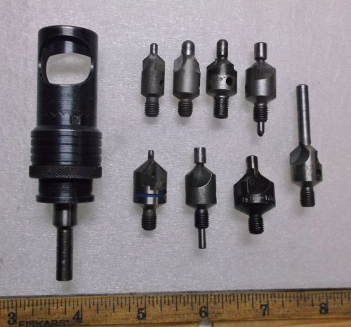 1 BE565  Micro Stop Countersink Cage with eight 1/4-28 x 100° Threaded Cutters