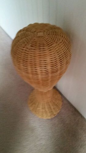 Wicker head mennequin display for hats, jewelry more