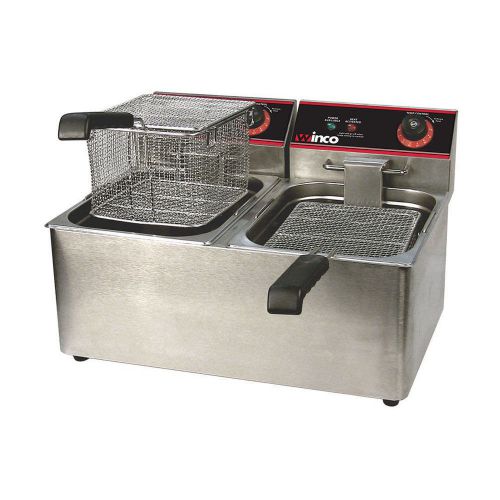 Winco EFT-32 Countertop Electric Deep Fryer by Winco, Twin Well, 32 Lb. Capacity