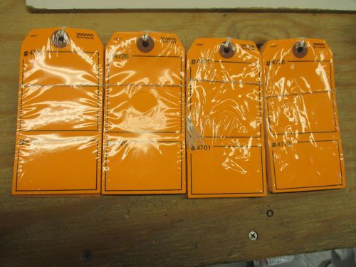 Blank tag, 5-3/4 x 2-7/8, orange, pack of 100 #t399-fo (m0828-3vcx1) for sale