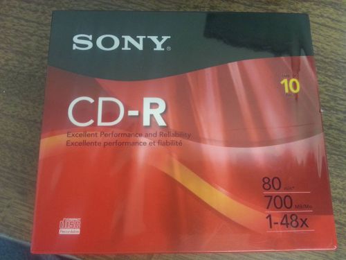 SONY  10CDQ80R 700MB/80min, 1-48x CD-R 10/PACK