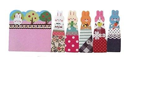 FunSticky Cute Bunny Rabbits Sticker Post-it Bookmark Marker Memo Index Tab