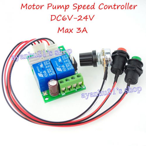 Dc6v 9v 12v 24v 3a motor pump speed controller pwm regulator reversible switch for sale