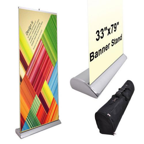 33&#034; x 79&#034; luxury rollup retractable banner stand 1490 for sale
