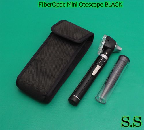 2 FIberOptic Mini Otoscope BLACK Color (Diagnostic Set)
