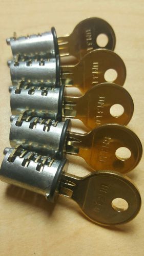 LOT OF (5) HERMAN MILLER LOCK CORES (NEW) #UM310. ALL WITH KEYS.