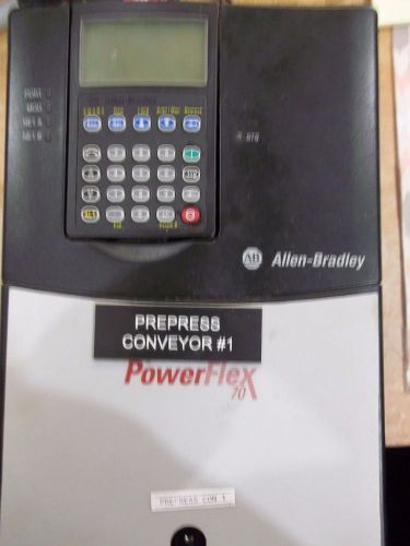 ALLEN BRADLEY POWERFLEX 70 7.5HP DRIVE 5HP 20AD011A3AYNANC0 3.003 7 1/2HP (QQ3)