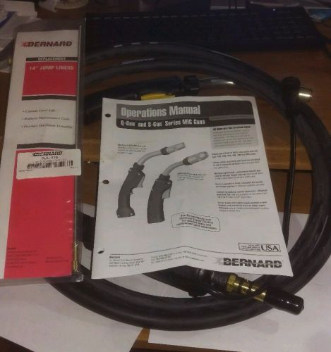 Bernard q3010ae5hm 300 amp q gun cable assembly 10&#039; for .052&#034; miller mig welder for sale
