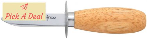 Winco oyster clam knife  shelfish seafood shell opener shucker wooden handle 6&#039;&#039; for sale
