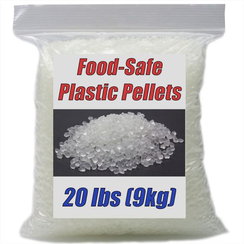 Food-Safe Clear Plastic Pellets 20 lbs. For Stuffing Cornhole Bean Bags LDPE