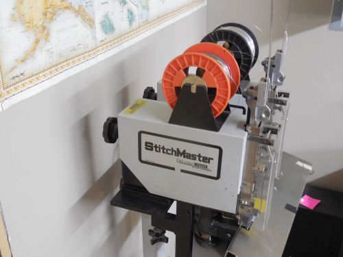 Deluxe bostich stichmaster double head  saddle stitcher with stand &amp; foot pedal for sale