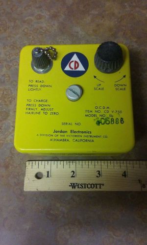 JORDAN ELECTRONICS CD V-750 DOSIMETER CHARGER RADIOLOGICAL INSTRUMENT  AK