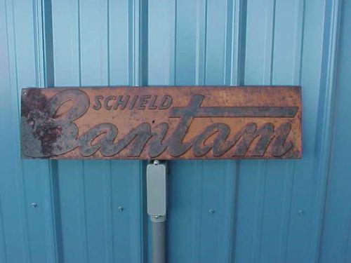 Construction Machinery Plaque Schield BANTAM Excavator Steel Nameplate c1940