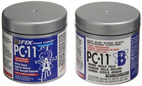 Two-part marine epoxy adhesive paste 1/2 lb in two can off white indoor outdoor for sale