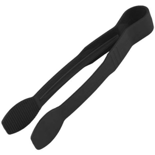 YOSHI  9&#034; Black Plastic Disposable Serving Tongs - 48ct  NIB